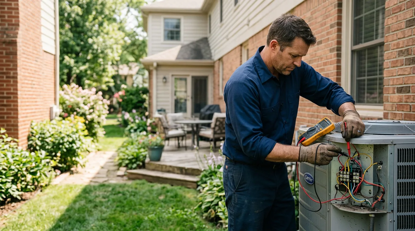 HVAC technician working near Cabery, IL